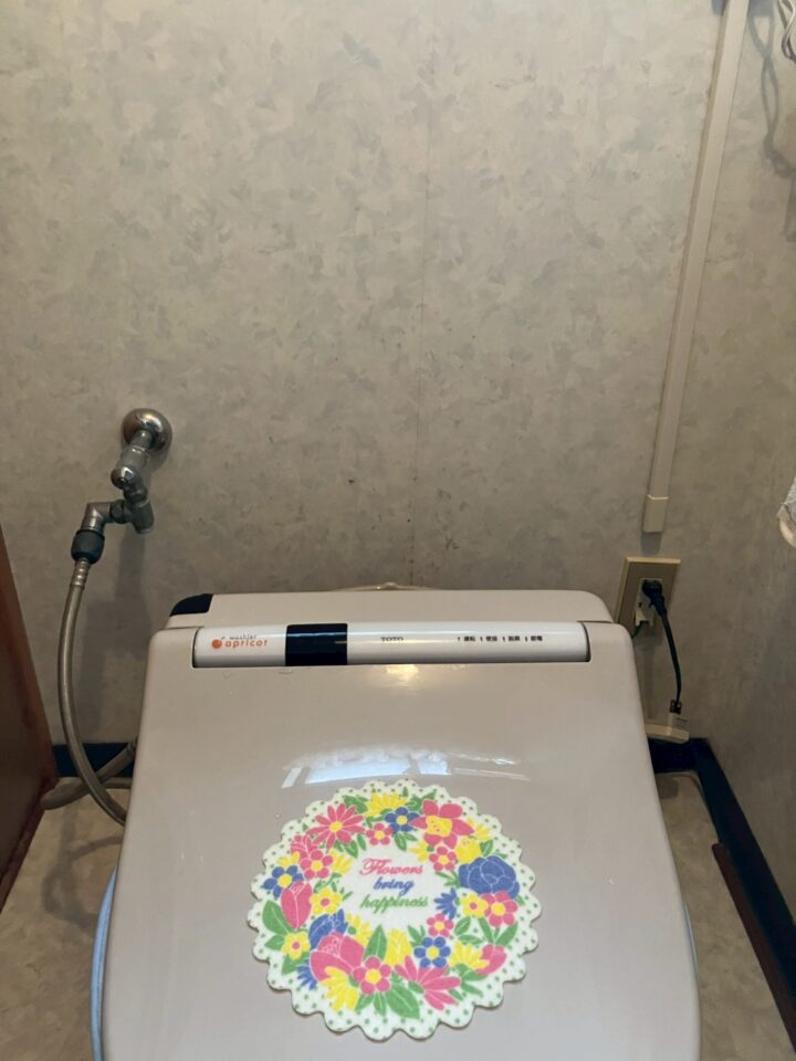 TOTO ウォシュレット apricot のタンク背面確認